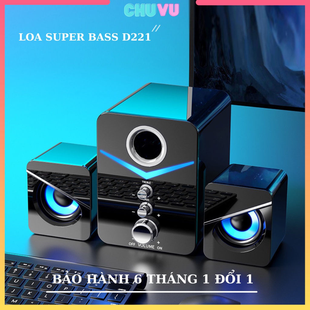 Loa máy tính để bàn hình mắt cú mèo âm thanh nổi 4D, Loa vi tính Cao Cấp Âm Bass Echo Cực Hay BH 6 tháng