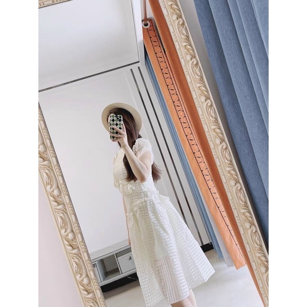 Đầm tơ bèo tay ngắn