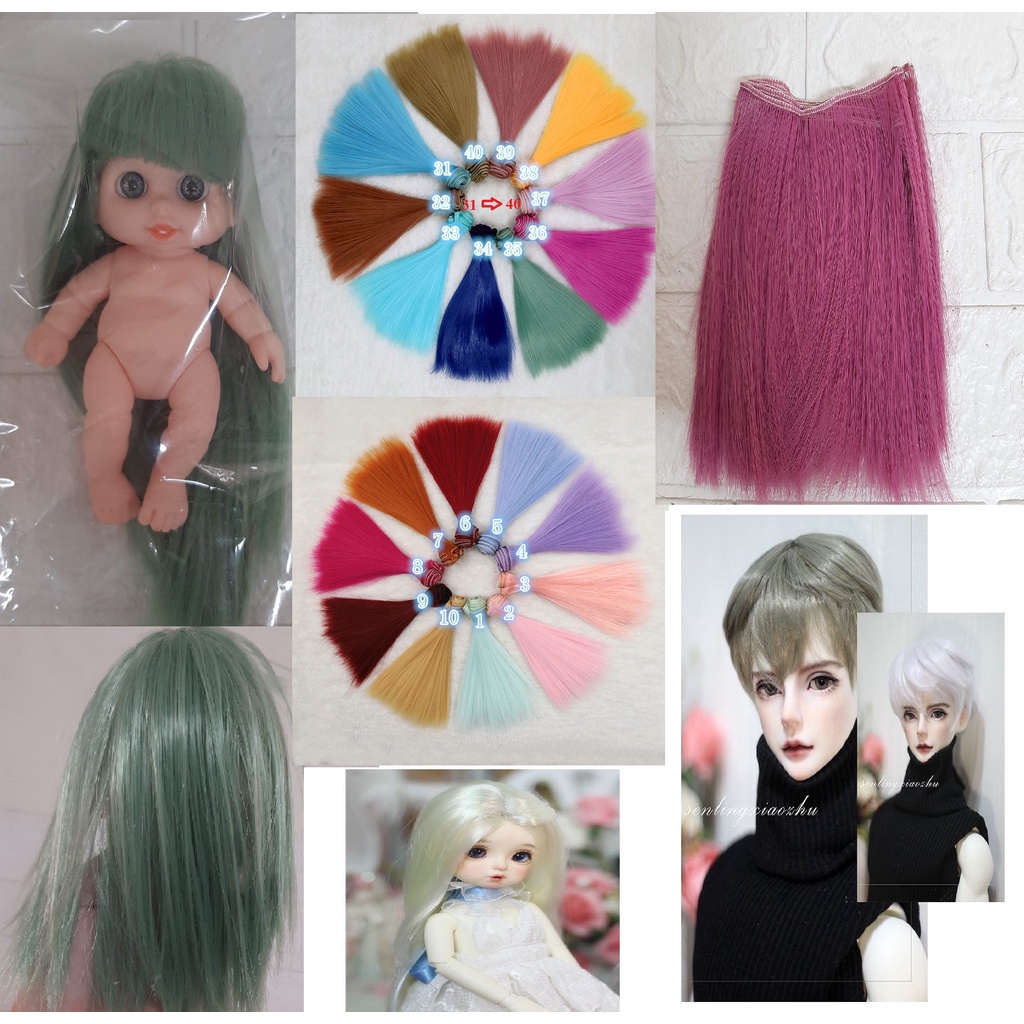 Tép Tóc Giả 15 Cm Dán Cho Búp Bê Chịu Nhiệt Độ Cao PVN4078