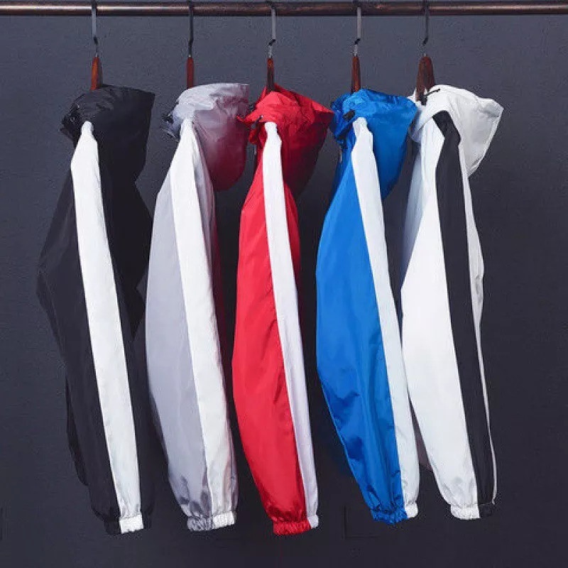 ÁO KHOÁC DÙ NAM NỮ 2 LỚP TAY SỌC MÀU SIÊU ĐẸP, ÁO KHOÁC GIÓ DÁNG ÔM STYLE HÀN QUỐC, ÁO KHOÁT CHỐNG NẮNG, CHỐNG MƯA