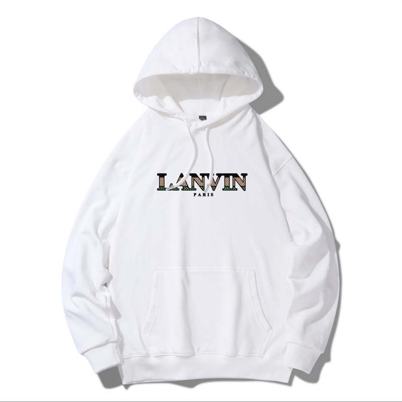 Lanvi * Áo Hoodie In Logo Màu Gradient Phía Trước Thoải Mái Đa Năng
