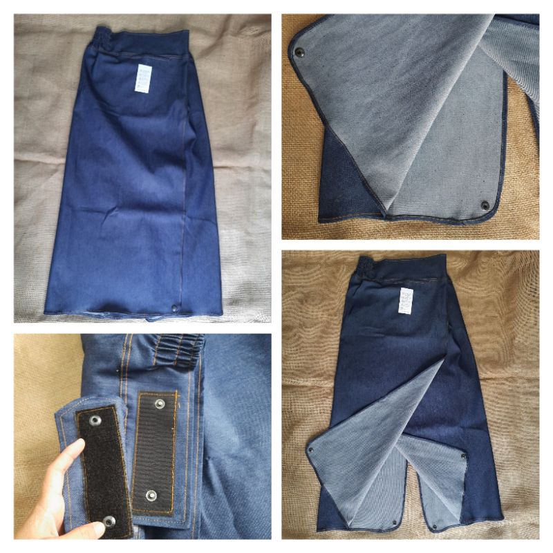 Váy chống nắng xẻ tà chuyên ngồi sau xe 1 lớp, 2 lớp vải jean, kaki đa dạng