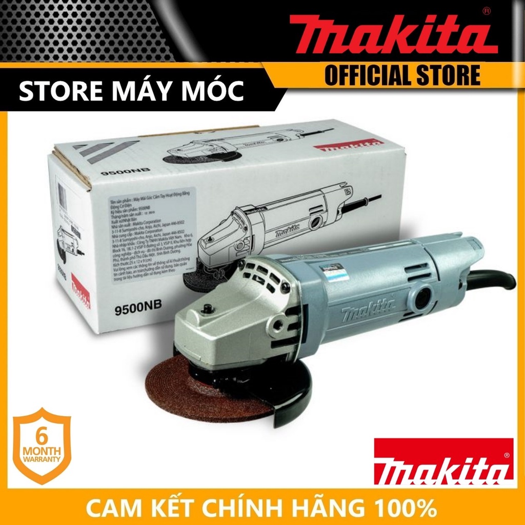 MÁY MÀI GÓC 570W 100MM MAKITA 9500NB- HÀNG CHÍNH HÃNG
