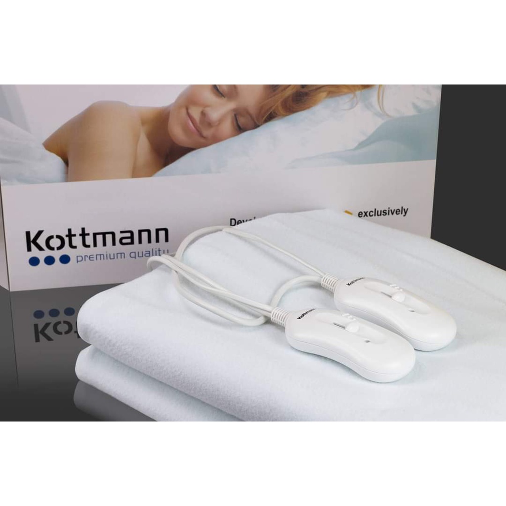 Đệm sưởi điện cao cấp Kottmann, Chăn sưởi điện thương hiệu Đức 3 mức nhiệt công suất 130W - chính hãng bảo hành 12 tháng
