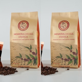 Combo 2 gói cà phê rang xay Arabica Hemera (250gr/1 gói) Chất lượng cà phê chuẩn xuất khẩu