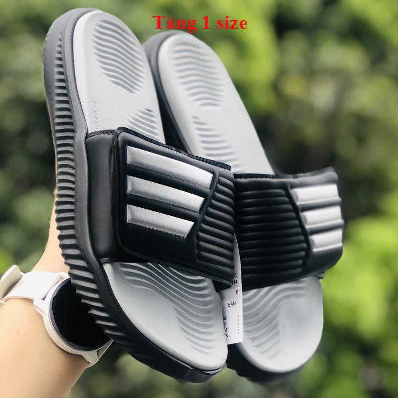 Dép Alphabounce adidas ❤️FREESHIP + FullBox❤️ quai ngang thể thao nam nữ 3 tầng chất xịn, đế 2 lớp siêu êm đen lót xám