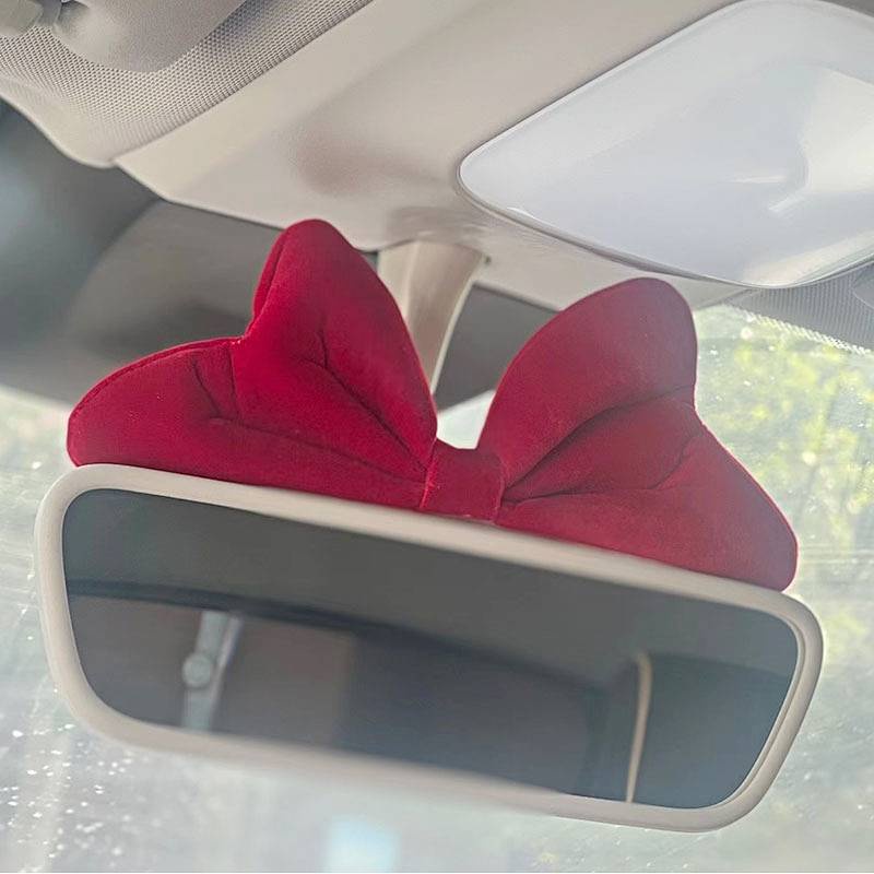 Car Interior Decoration Ornament Cute Creative Center Console Screen Decoration Car Decoration High-End Car Net Red Bow Advanced Sense i3Mj