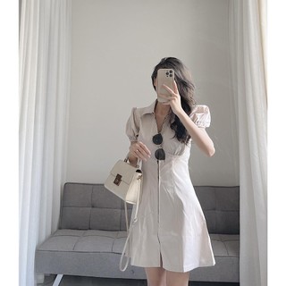 Váy polo cộc tay khoá vàng by Samhyewear