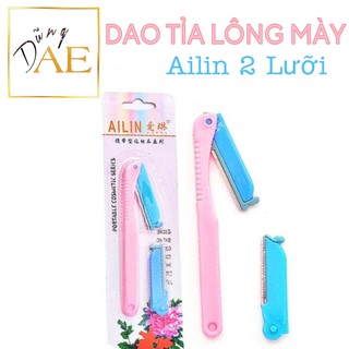 Bộ dao ailin 2 lưỡi tỉa lông mày - dao cạo lông mày 2 lưỡi ailin
