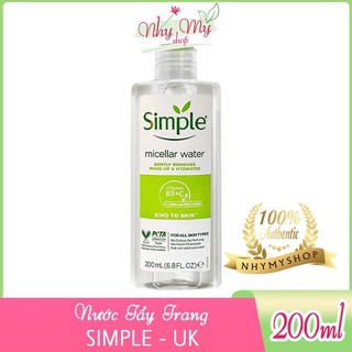 New - Nước tẩy trang Simple Kind To Skin Micellar Cleansing Water 200ml