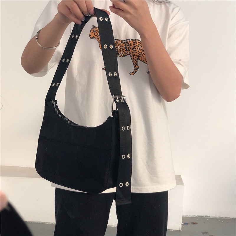 Túi Đeo Chéo Chất Liệu Nilon Phong Cách retro Thời Trang Hàn Quốc Cho Nữ