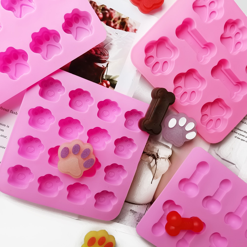 Khuôn Silicon Hình Chân Chó Mèo Nướng Bánh - Làm Chocolate - Panna Cotta - Mousse - Pudding - Tàu Hũ - Làm Thạch
