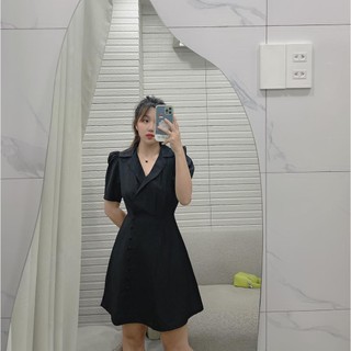B97-ĐẦM CỔ VEST NÚT DỌC