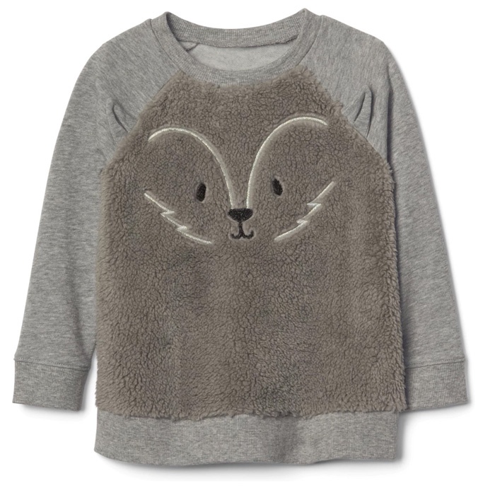 Áo khoác thun nỉ mỏng thân trước đắp bông ấm và nhẹ hàng Baby Gap xịn từ 15kg đến 20kg màu xám
