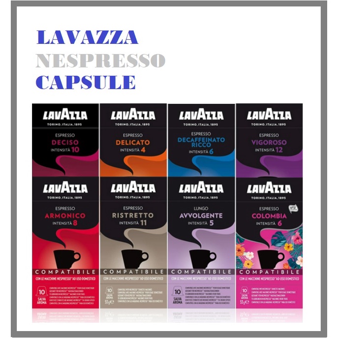 Italy LAVAZZA Coffee Capsule 10P EXP 2023 - NESPRESSO compitable