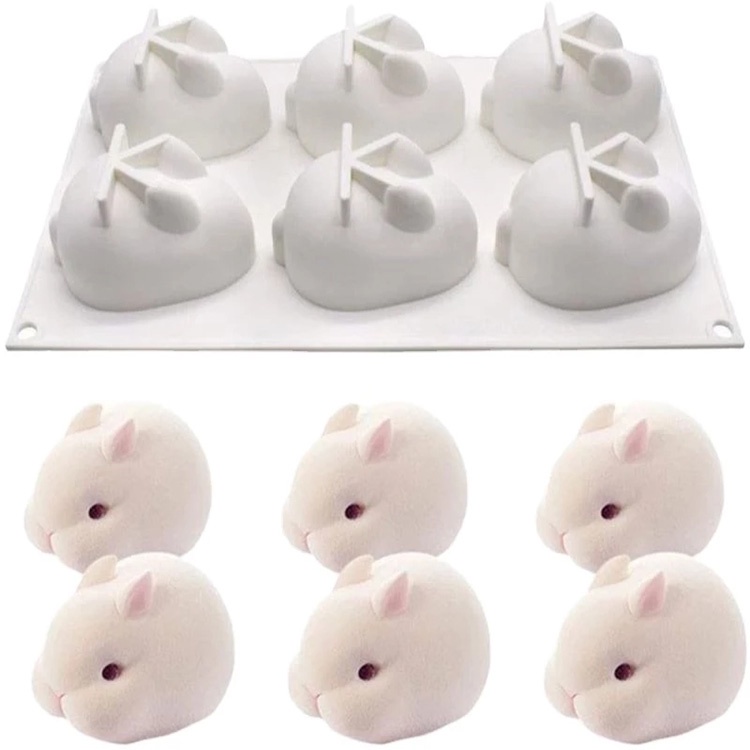 Khuôn Silicone Làm Kem / Sô Cô La / Kẹo / Bánh Tráng Miệng Hình Thỏ / Heo Đáng Yêu DIY