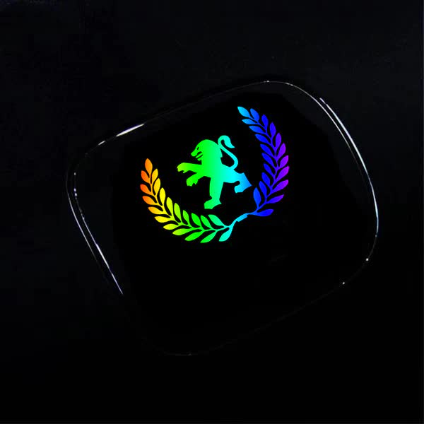 Tem Phản Quang Dán Xe Ô Tô Decal Hình Bông Lúa Thần Đa Sắc Kích Thước 12x12cm