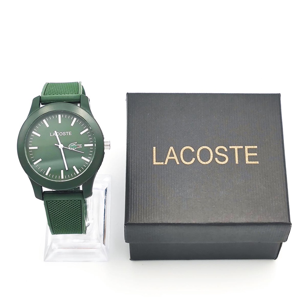 Đồng Hồ Thời Trang Lacoste Với Dây Đeo Silicon Dành Cho Nam Và Nữ Kèm Hộp Quà