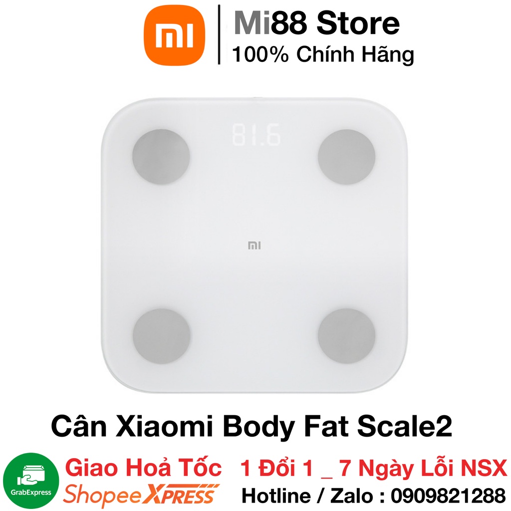 Cân Điện Tử Thông Minh Xiaomi Body Fat Scale 2 CHÍNH HÃNG FULLBOX