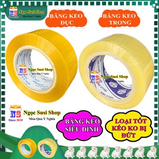 BĂNG KEO TRONG ĐỤC CAO CẤP MUA CHỌN SIZE MÀU - CUỘN BĂNG DÍNH DÁN