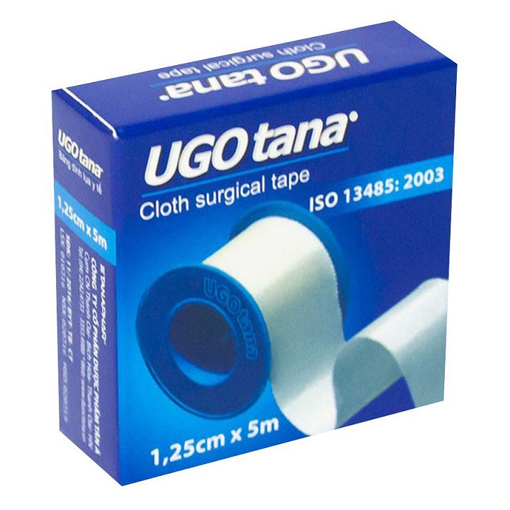 1 hộp 24 cuộn Băng dính cuộn vải lụa y tế UGOTANA kích thước 1,25cm x 5m (Chính hãng Tanaphar)