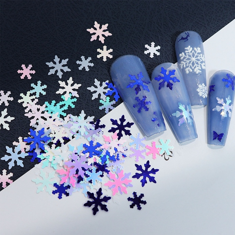 Hộp Sequin Hình Bông Tuyết Dùng Trang Trí Móng Nghệ Thuật