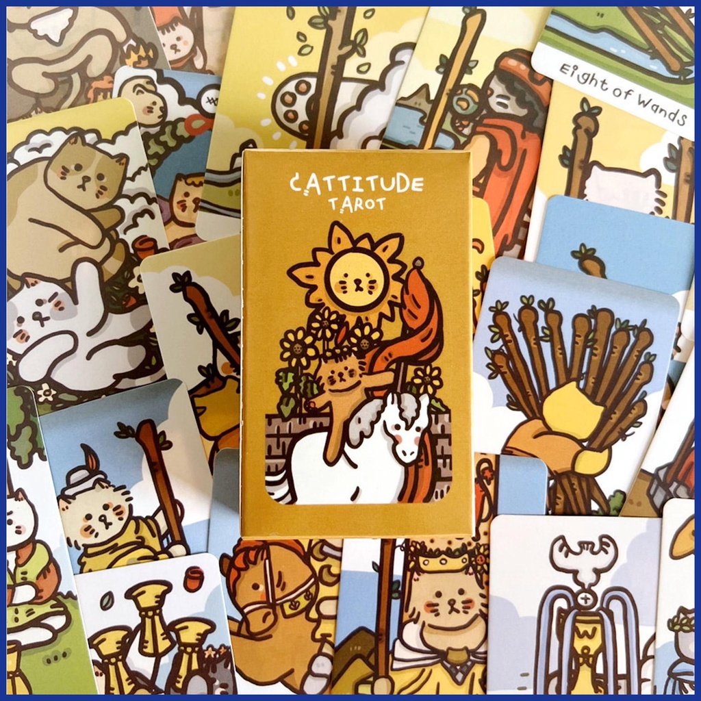 Bộ Bài Tarot Họa Tiết Mèo Vui Nhộn Cho Gia Đình