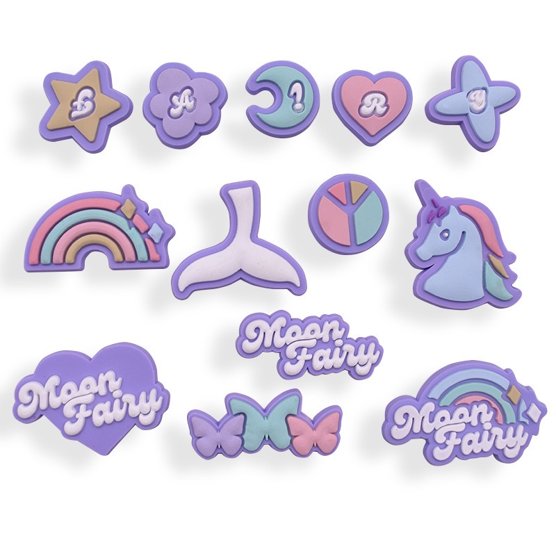 Thời trang Crocs Jibbitz Phụ kiện Sáng tạo "Rainbow Horse" Phim hoạt hình Khóa DIY Giày Charm