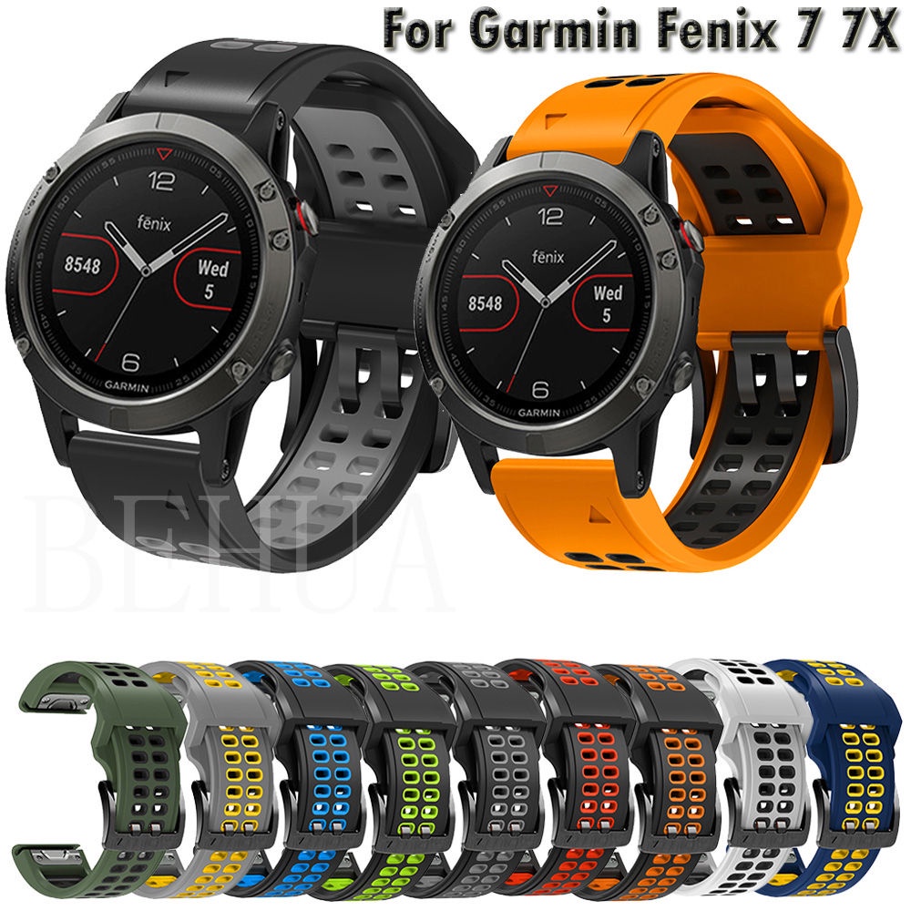 Dây Silicone Thay Thế Cho ĐồNg Hồ Garmin Fenix 7X 7 6X 6 Pro Fenix 5X 5 Plus Forerunner 945 22 26MM