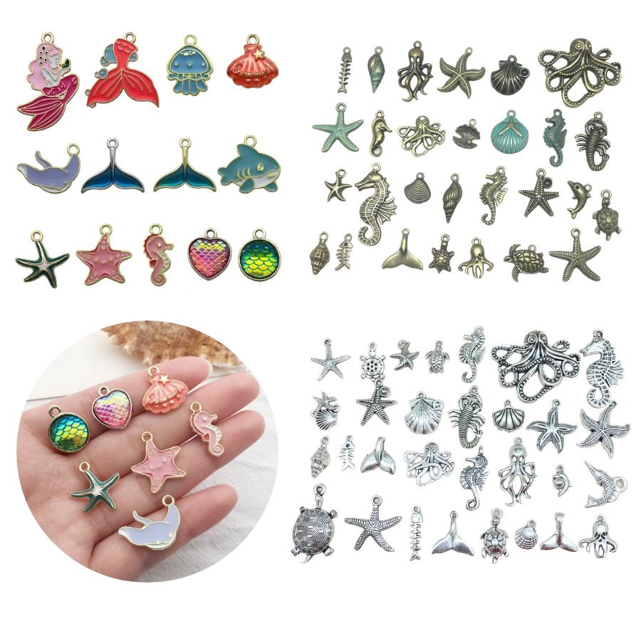 Mặt Vòng cổ Dầu / Đồng / Vỏ Sò / Sao Biển / Cá Heo Cổ Điển Diy