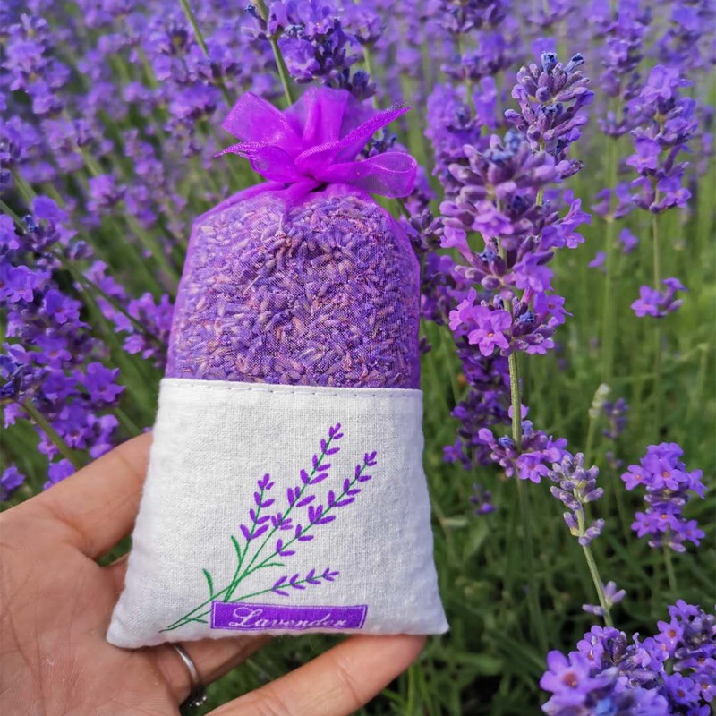 Túi thơm  hoa oải hương lavender khô để tủ quần áo ,treo xe ,khử mùi phòng tắm,nhà vệ sinh RIN