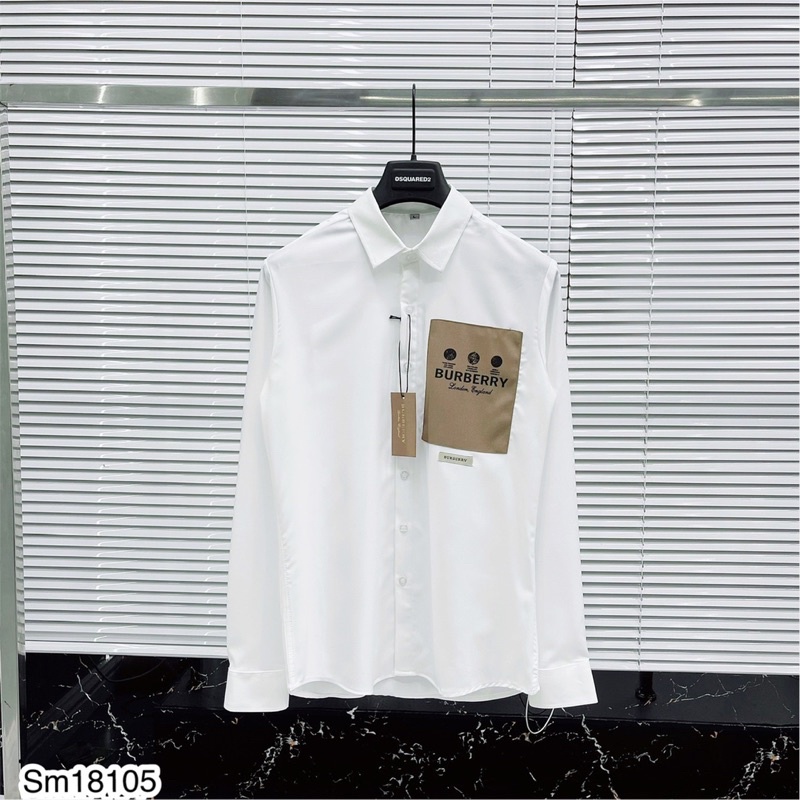 [Có video]Sơ Mi Nam Trắng Phối Túi BBR mới nhất