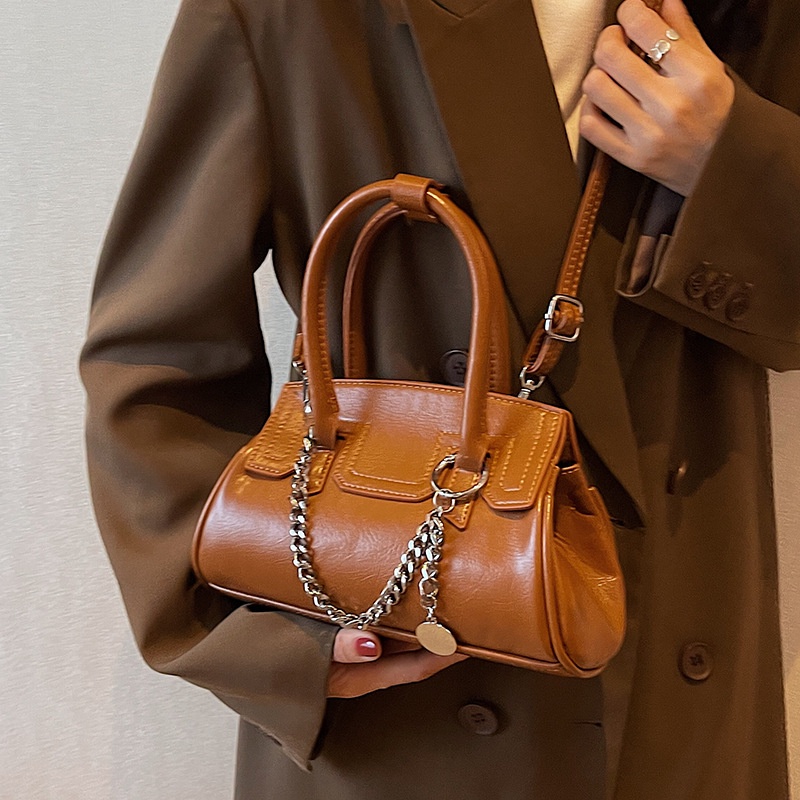 Túi Đeo Chéo Màu Nâu Có Thể Điều Chỉnh Kích Thước Thời Trang Dành Cho Nữ