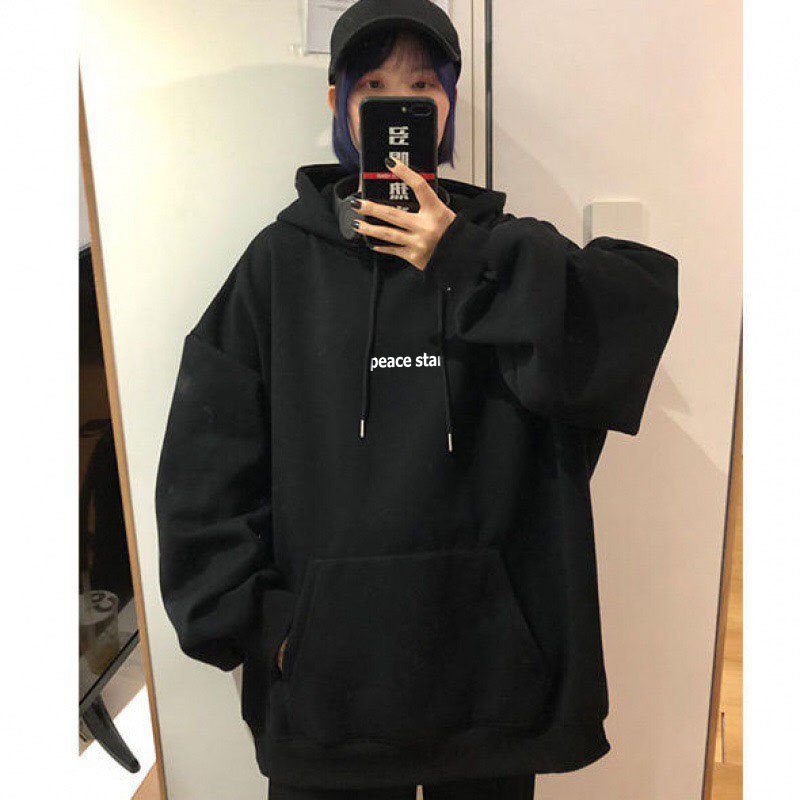 Áo khoác hoodie peace star nam nữ có mũ, chống nắng nỉ unisex mặc cặp đôi dáng rộng nhiều màu chất dày dặn 3 màu