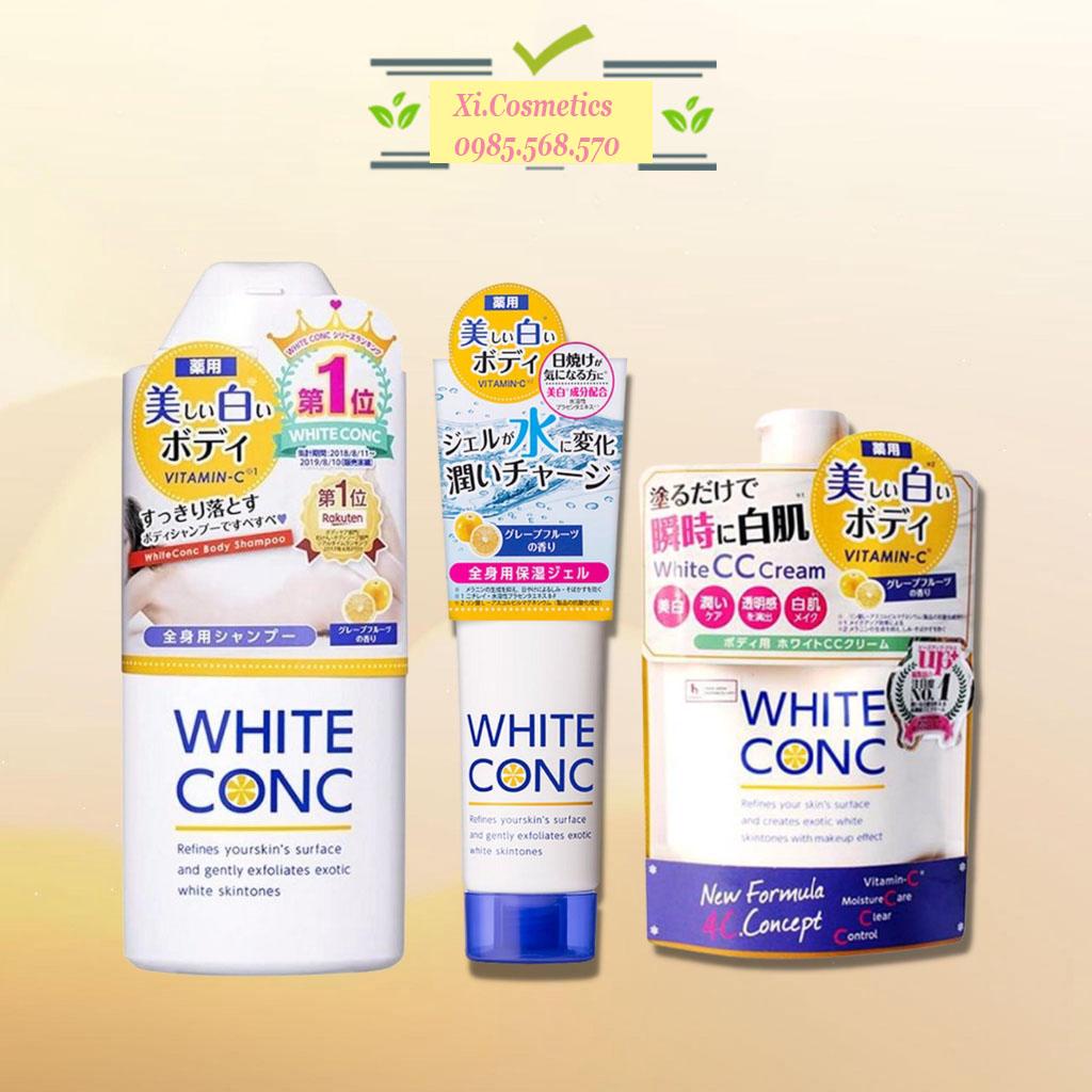 Bộ chăm sóc da kem, dưỡng thể, sữa tắm Trắng Da White Conc