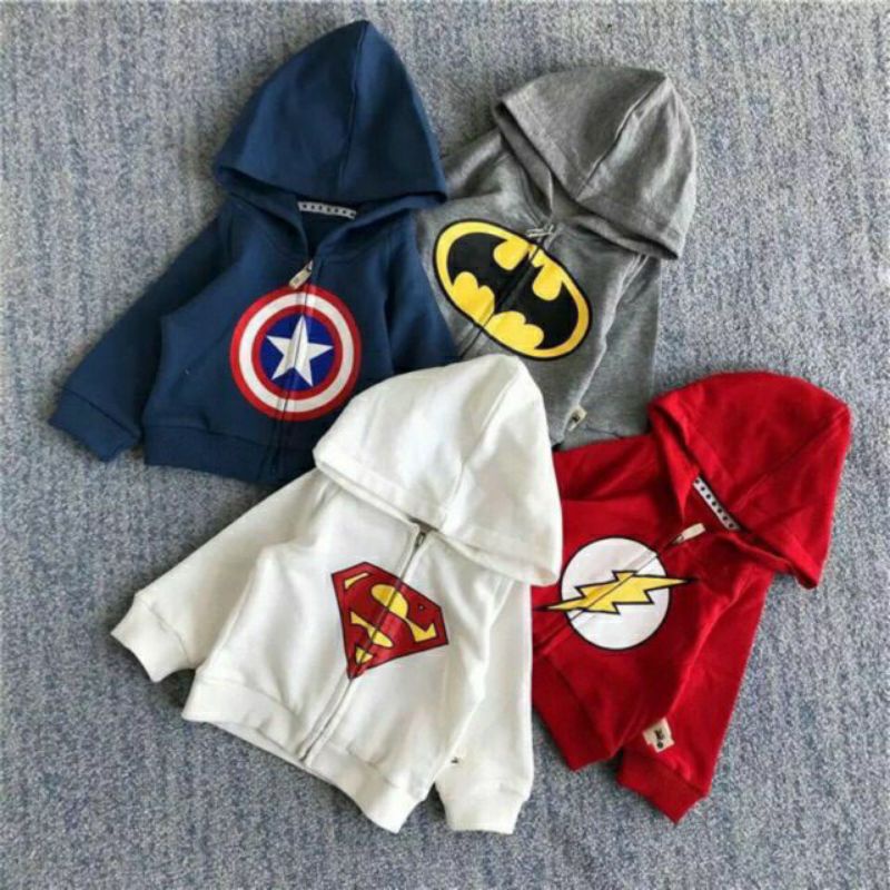 Mới 2022 | Áo khoác siêu anh hùng phong cách cá tính đáng yêu cho bé 8-18kg