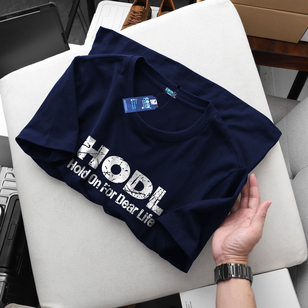 Áo thun cao cấp HODL ON FOR DEAR LIFE. Bitcoin, Binance, Hold, holder, Cointshirt