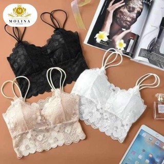 Áo Bra Ren Không Gọng Cao Cấp Molina Mềm Mịn Co Giãn Tốt, Kiểu Dáng Basic Đi Biển, Mặc Bên Trong Blazer