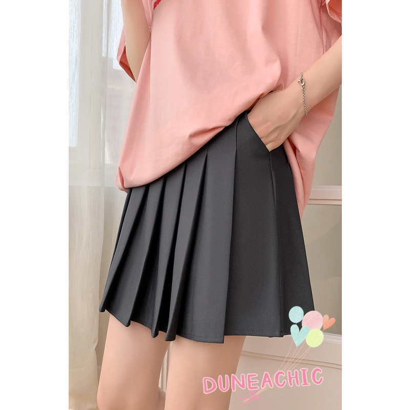 DUNEA Chân váy xếp li lưng thun thời trang dành cho nữ