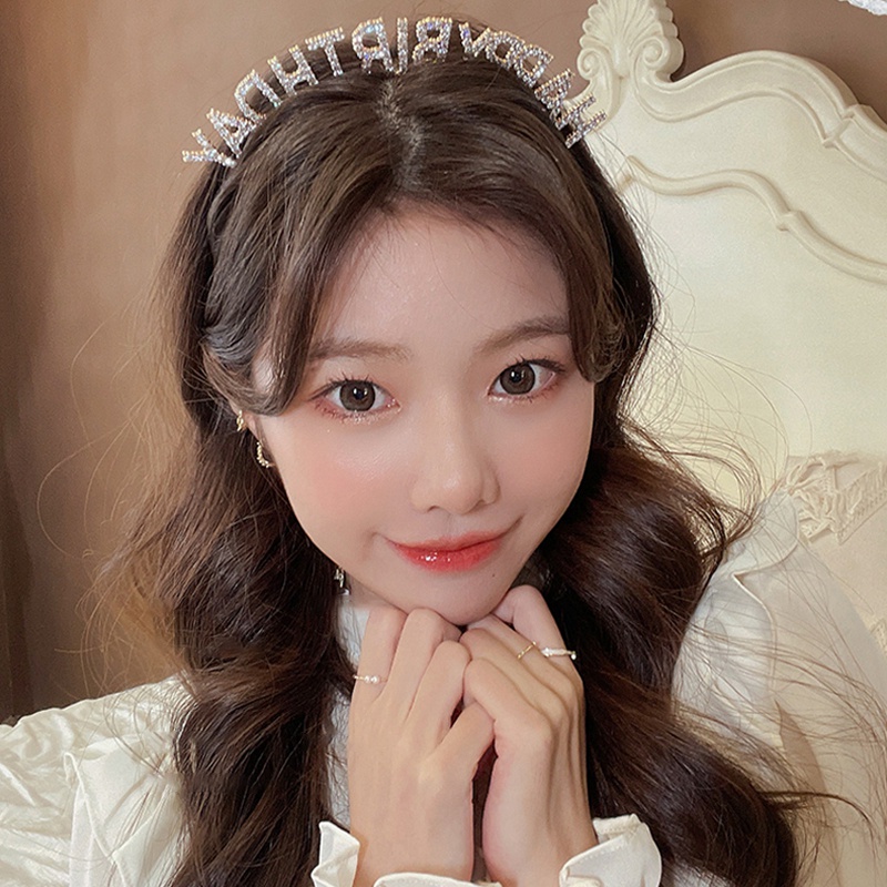 Băng Đô Chữ Happy Birthday Phong Cách Hàn Quốc Cho Bé Gái