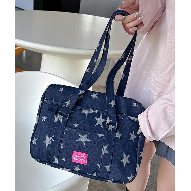 Túi Xách Vải Canvas Thiết Kế Cỡ Lớn Phong Cách Retro Nhật Bản Cao Cấp Cho Nữ