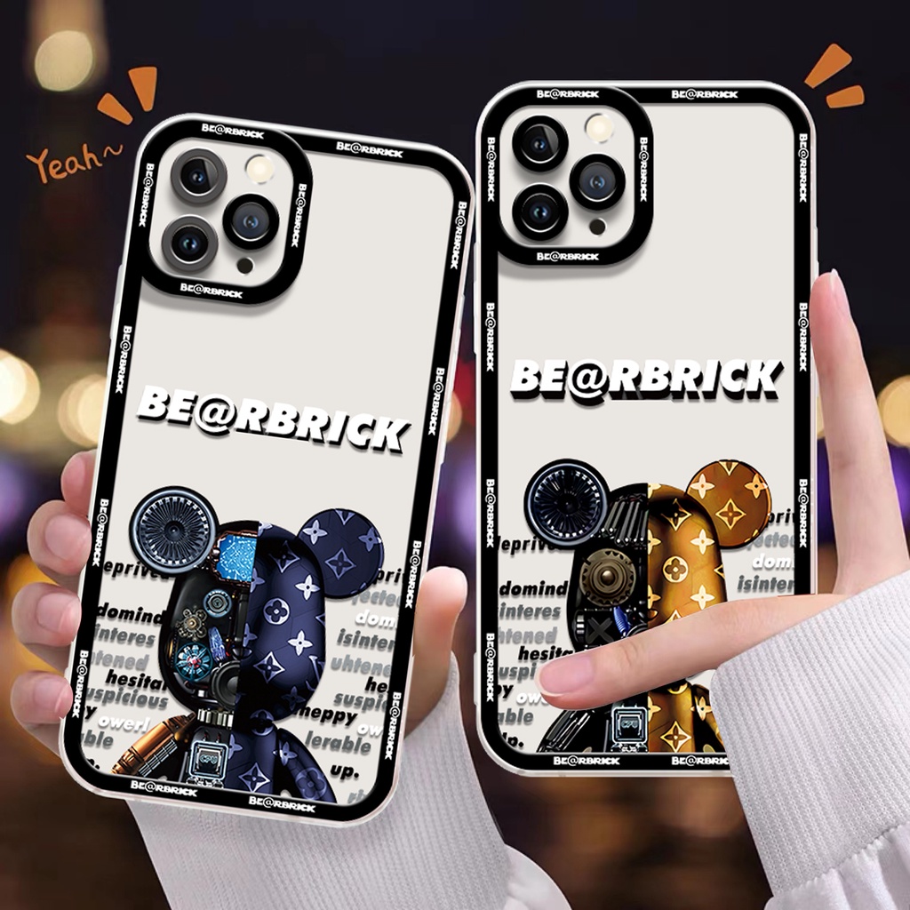 Ốp Điện Thoại Silicon TPU Mềm Trong Suốt Họa Tiết Gấu Cho IPhone 14 12 13 6 6S 7 8 14 Plus X XS XR 11 Pro Max