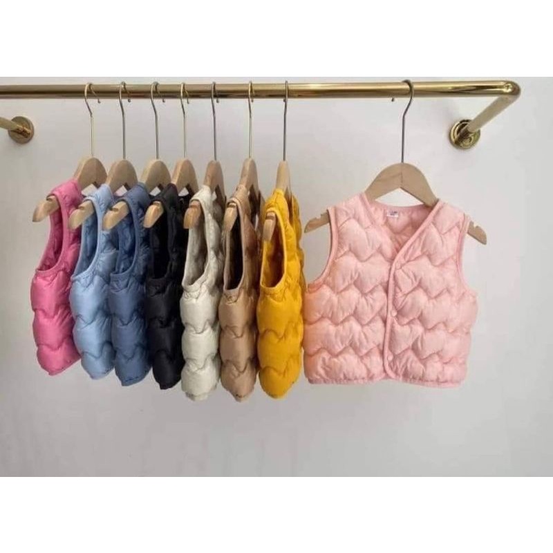 ÁO KHOÁC PHAO GILE CHO BÉ HÀNG QUẢNG CHÂU CHẤT ĐẸP IN GẤU