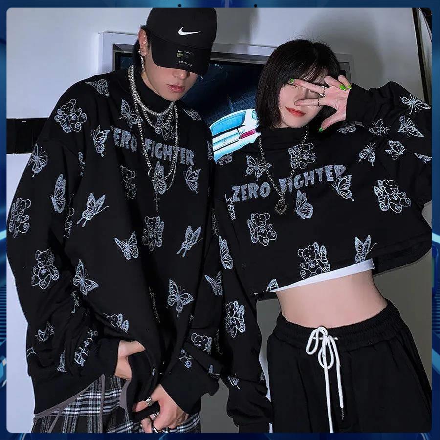 Áo Sweater Tay Dài Thời Trang Thu Đông Phong Cách Pháp Cho Cặp Đôi