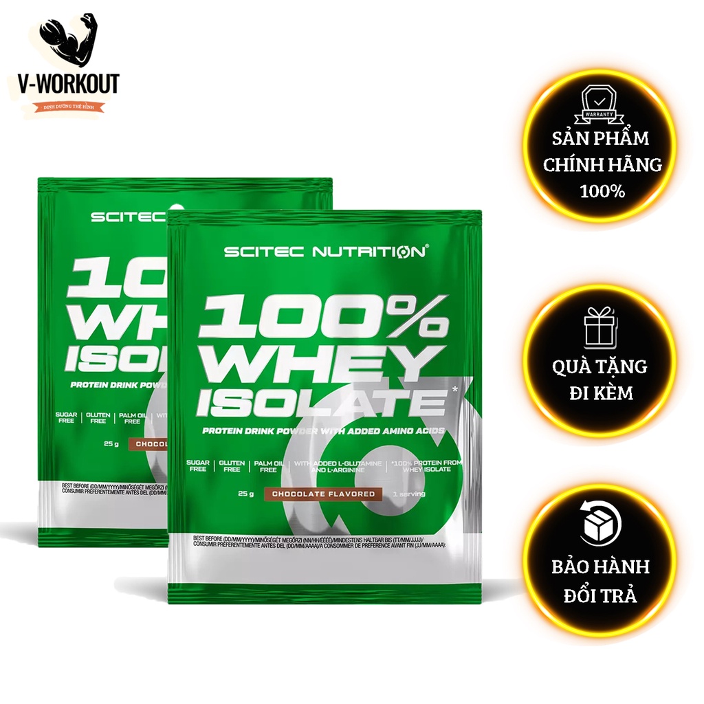 Sample Whey Isolate Combo 5-10 gói 25g Scitec Nutrition Sample 100% Whey