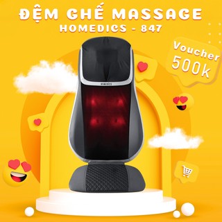 Đệm ghế massage lưng Shiatsu 3D TruTouch HoMedics MCS-847HJ HTBeauty kèm bi lăn xoay đa chiều massage chuyên vùng lưng