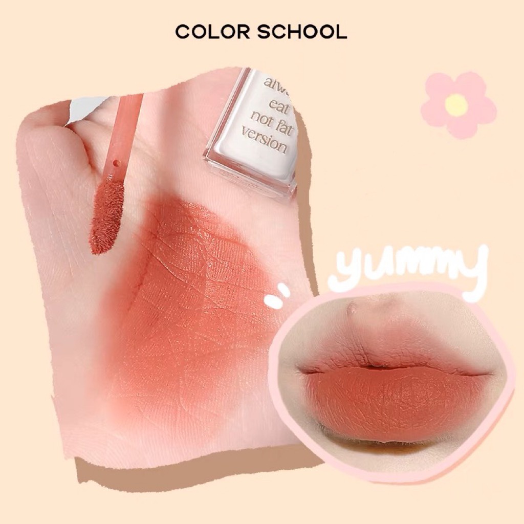 Son kem lì COLOR SCHOOL gấu trúc Smoky Naked Feeling Lip Glaze CS032 COLO05