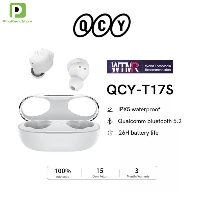 Tai Nghe Bluetooth QCY T17S BT 5.2 ✔️ Game Mode ✔️ QCC3040 ✔️ Aptx Adaptive ✔️ Pin 7.5h ✔️ Hỗ trợ App