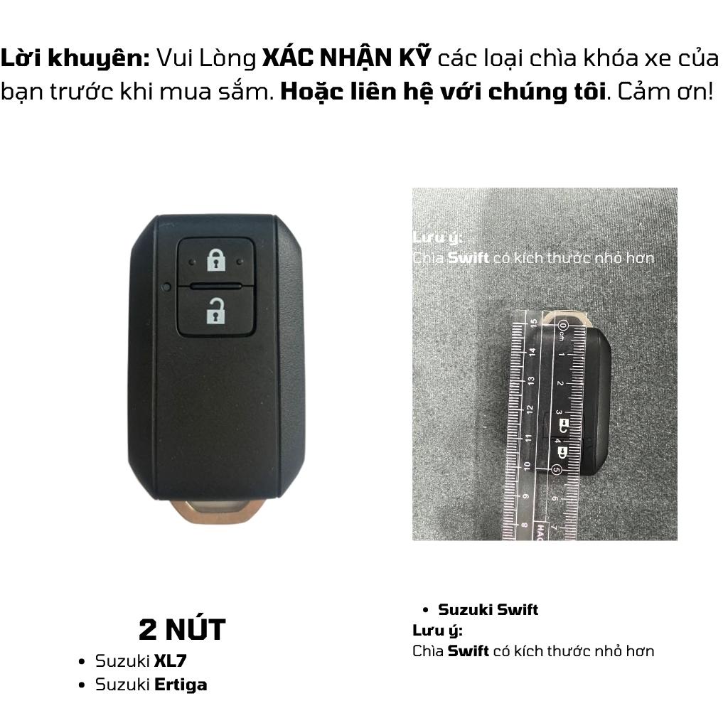 Bao da bọc ốp chìa khoá xe ô tô Suzuki XL7, Ertiga, da bò, nhiều màu, khâu thủ công Suzuki5