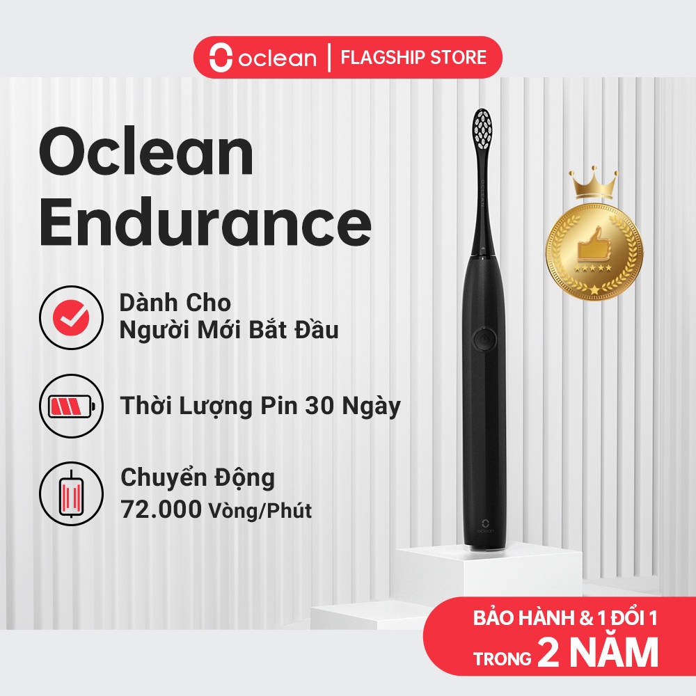 Bàn Chải Điện Oclean Endurance | Pin 30 Ngày | Sạc nhanh 5 giờ | Hàng Chính Hãng